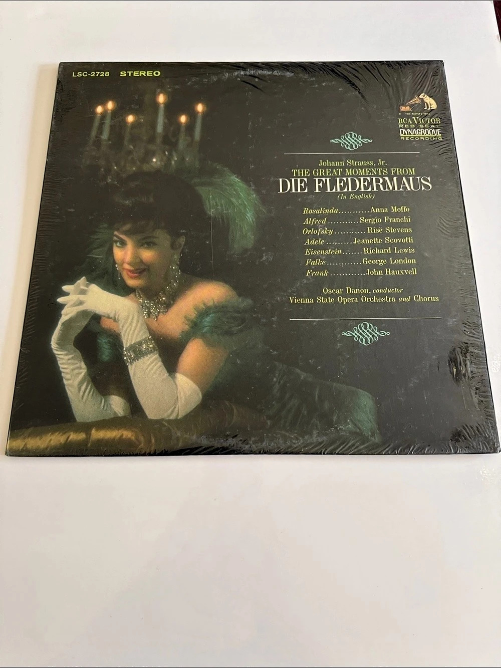 Vtg RCA Red Seal Die Fledermaus Vinyl LP - LSC-2728 Anna Moffo Insert Included